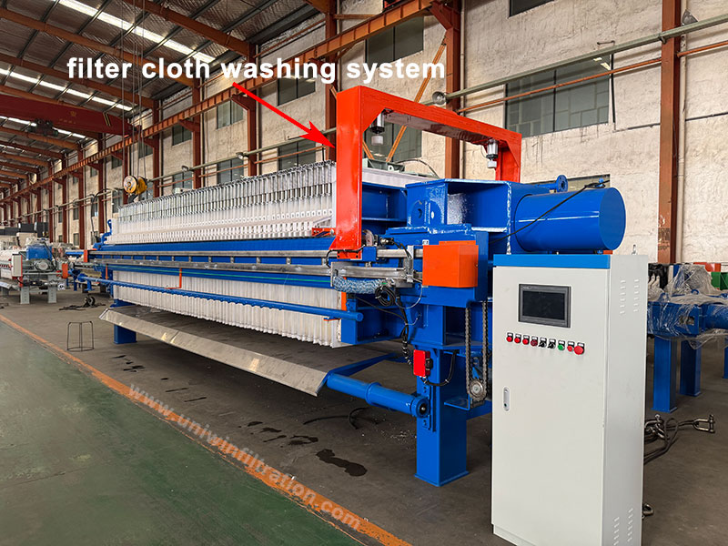 filter cloth washing system