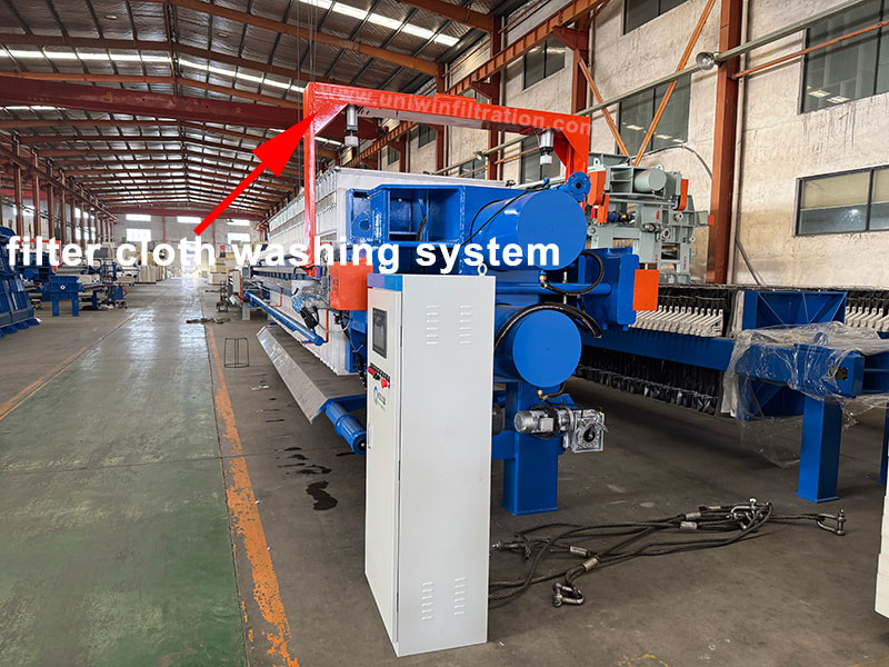 filter cloth washing system