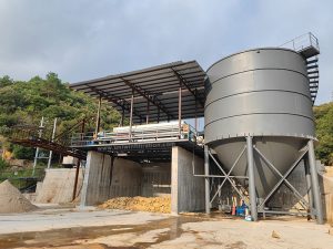 Sand washing site