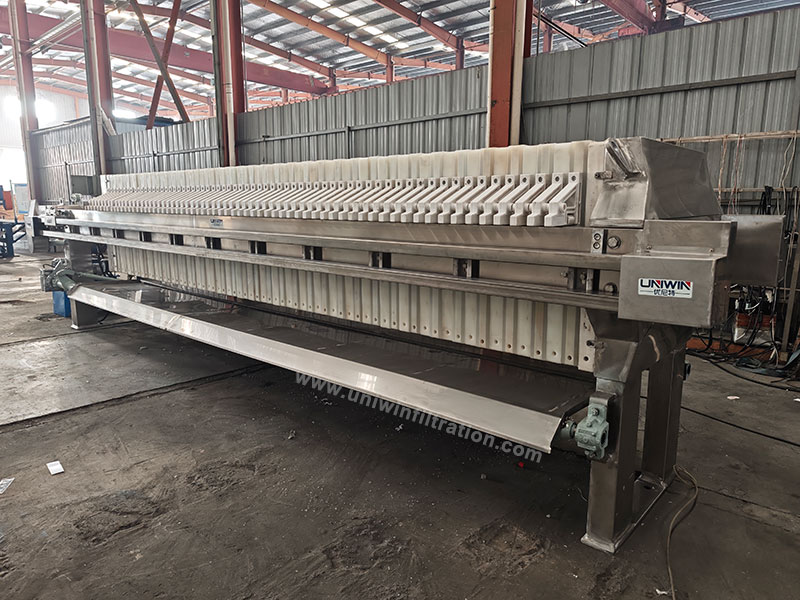 Stainless steel diaphragm filter press